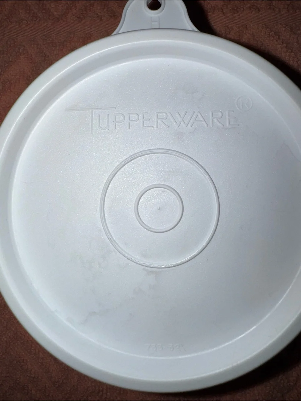 Tupperware Orange Bowl with White Lid